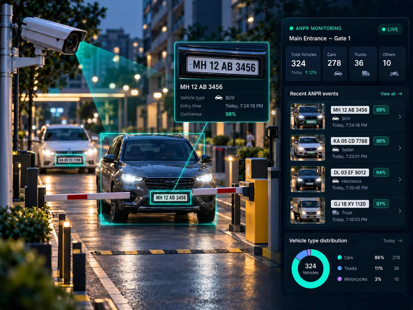 AI-generated illustration: Vehicle number plate recognition